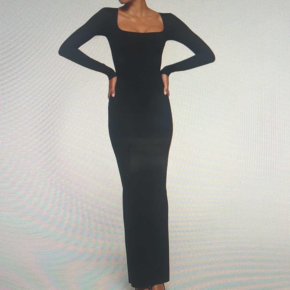 SKIMS Long Sleeve Lounge Dress, NWT - Picture 5 of 8